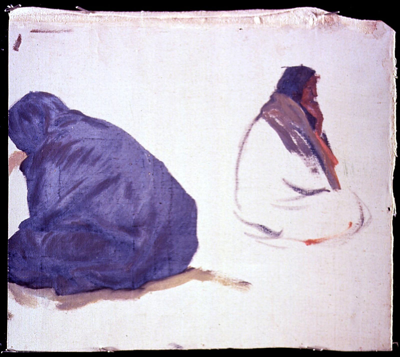 Sketch - Two Seated Indian Women